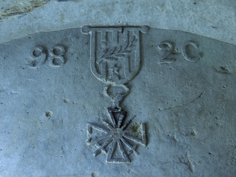 Bas-relief sculpté par un soldat lors de la 1ère Guerre Mondiale